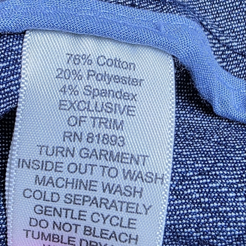 Denim‎ & Co Retro Vintage Distressed Denim Jacket Sz 2X - Picture 10 of 11